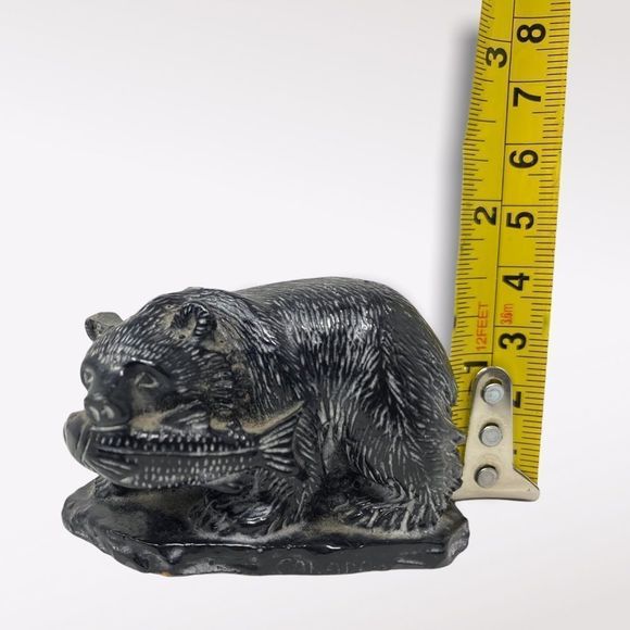 Vintage |  Mini Bear with Fish Figure - Picture 5 of 5